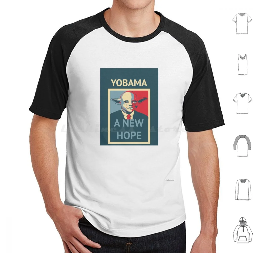 Yobama-A New Hope T Shirt Cotton Men Women DIY Print Yobama Obama Meme Lightsaber Campaign Funny Case Luke Skywalker Han Solo