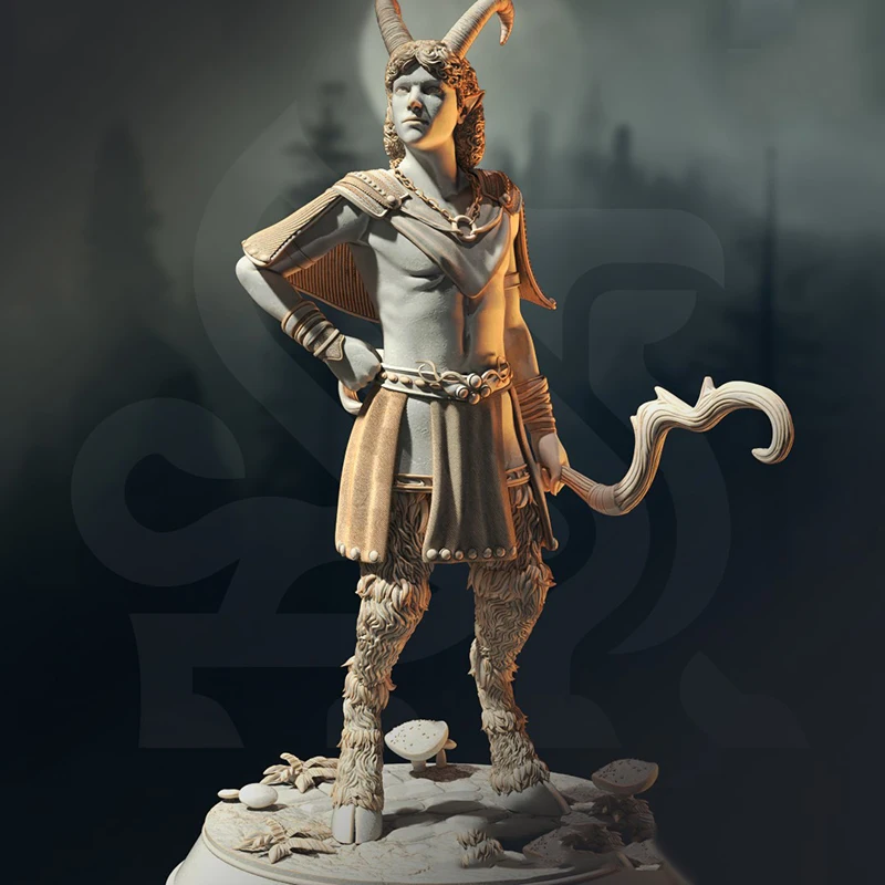 

1/ 35 50mm 1/24 75mm 1/18 100mm Resin Model Kits Goat Man Warrior Figure Sculpture Unpainted No Color RW-1206