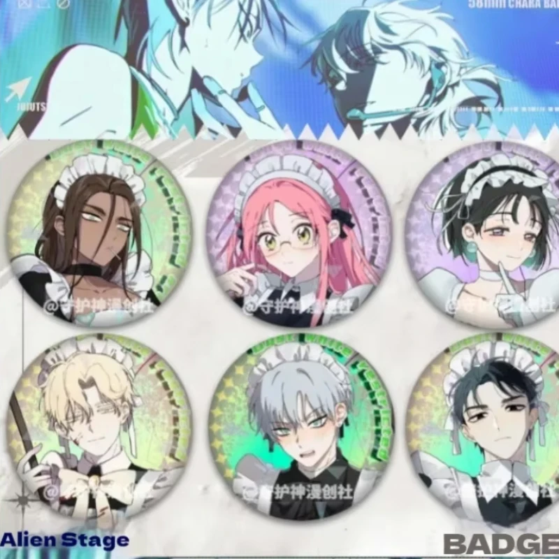 

Alien Stage Badge Maid Costume Anime Fan-Made Content Students Backpack Pendant Brooch Gift Anime Peripherals Learning Fans Gift