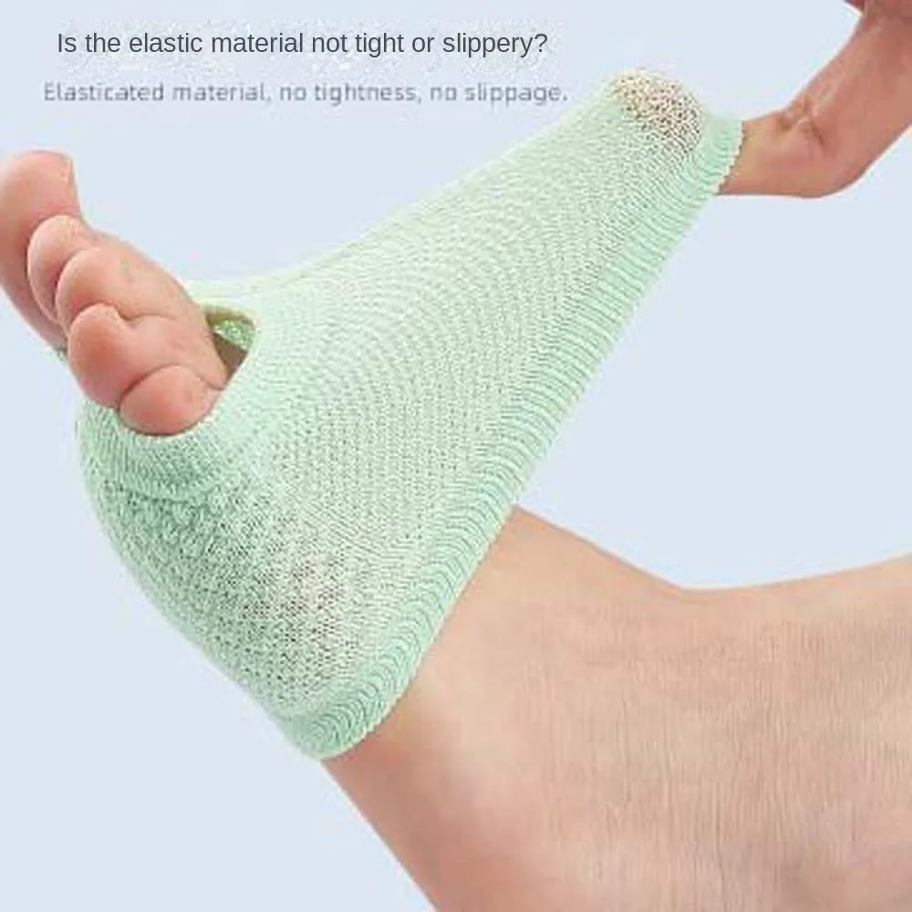 Two Toes Splitter Half Palm Socks Prevent Abrasion Comfort Padding Toe Separator Socks Elasticity Short Socks Support Forefoot
