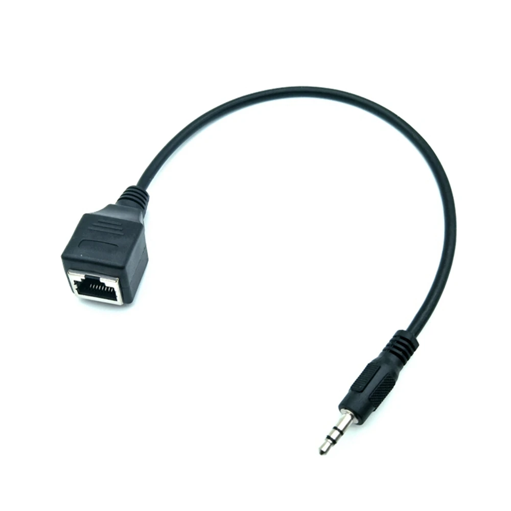 HL 2017 Cabo de áudio jack macho de 3,5 mm para acessórios de cabo de rede LAN Ethernet RJ45 FE13