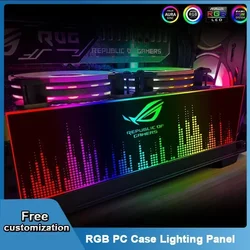 Customized Computer Case Lighting Panel ARGB DIY GPU Side Backplate Modding PC Cabinet Decorated Plate 5V 12V Colorful AURA SYNC