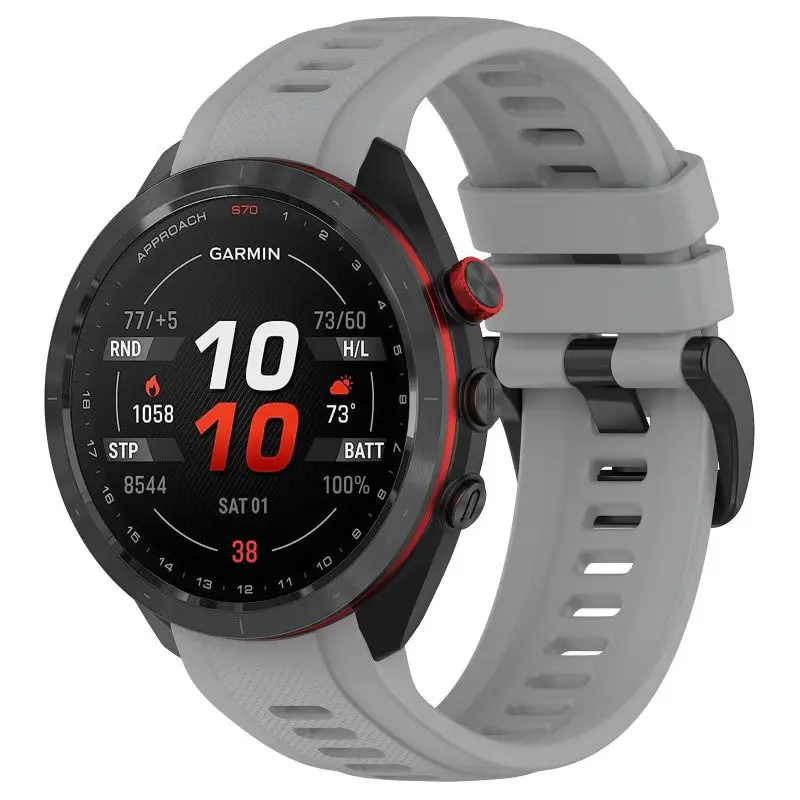 สายซิลิโคน20 22มม. สำหรับ S70 Garmin approach ขนาด42มม. 47มม. สายสมาร์ทวอท์ชสายรัดข้อมือแบบนิ่มสำหรับเล่นกีฬา ApproachS70