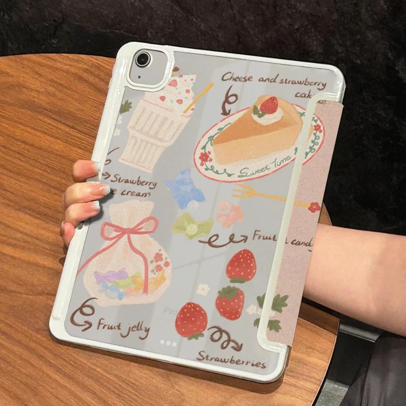 Sweet Food for IPad Air 6 Case IPad 10th Gen Air 5th 4th 10.9 Pro 11 2nd 3rd 4th IPad 10.2 7th 9th 8th with Pencil Holder Funda