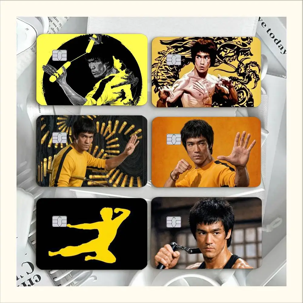 Водонепроницаемая пленка-наклейка B-Bruce L-Lee Li Xiaolong Kung Fu для кредитных карт, дебетовых карт, банковских карт, проездных на автобус