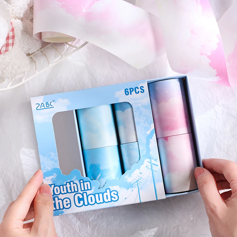 1packs/LOT Cloud Youth series cute lovely retro decorative adhesive paper masking washi tape