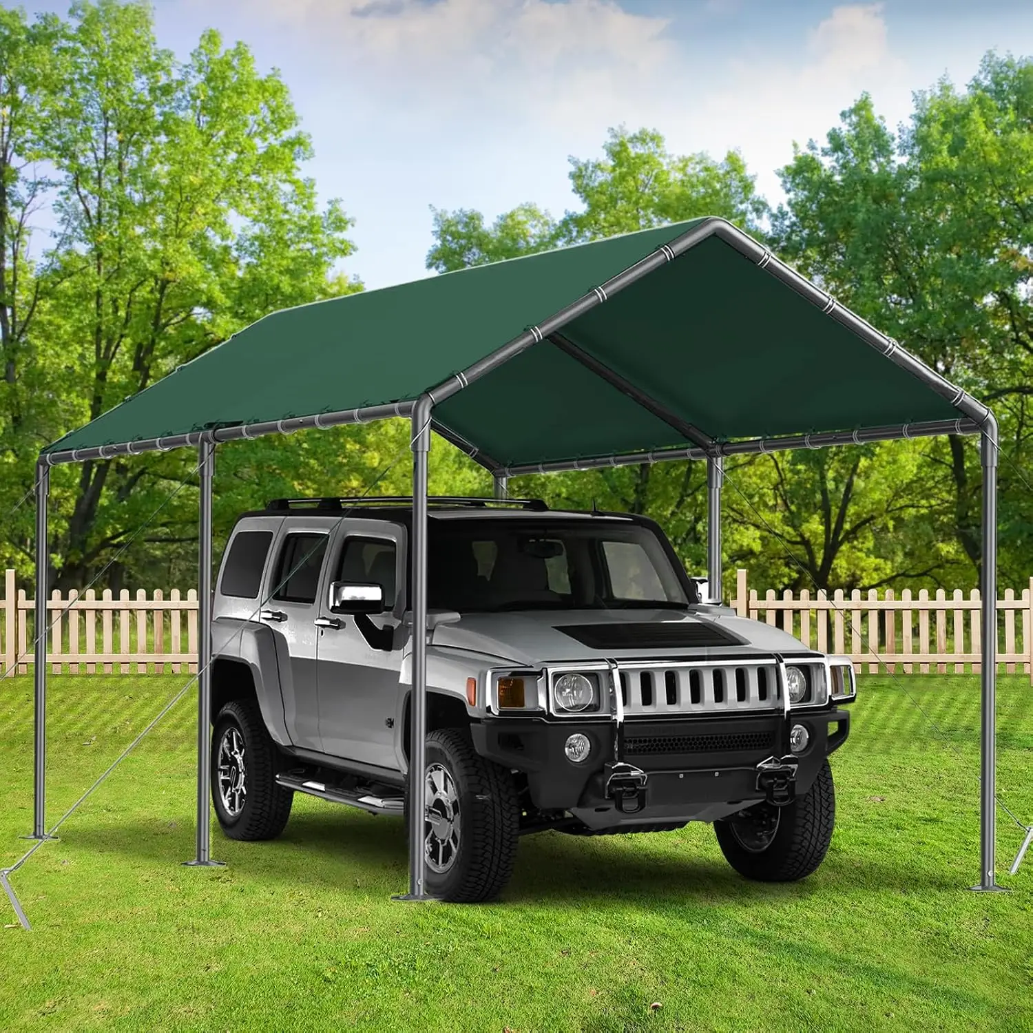Outdoor Carport 10x20ft Heavy Duty Car Tent, Portable Garage Canopy Storage Shed, Car Shelter, All-Season Tarp Tent for Party (G