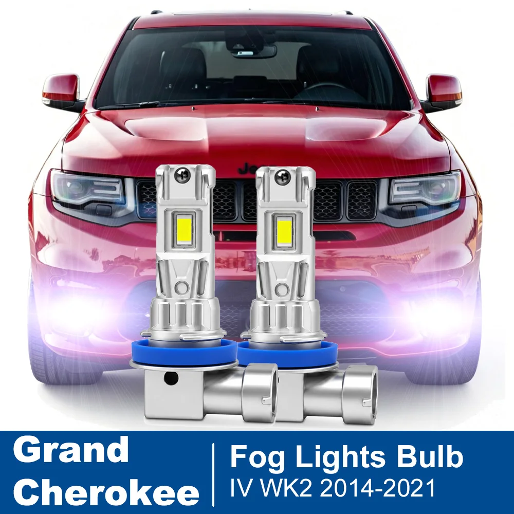 

2pcs Led Car Fog Lamp For Jeep Grand Cherokee IV WK2 2014-2017 2018 2019 2020 2021 Front Fog Light Bulb Car Accessories Canbus