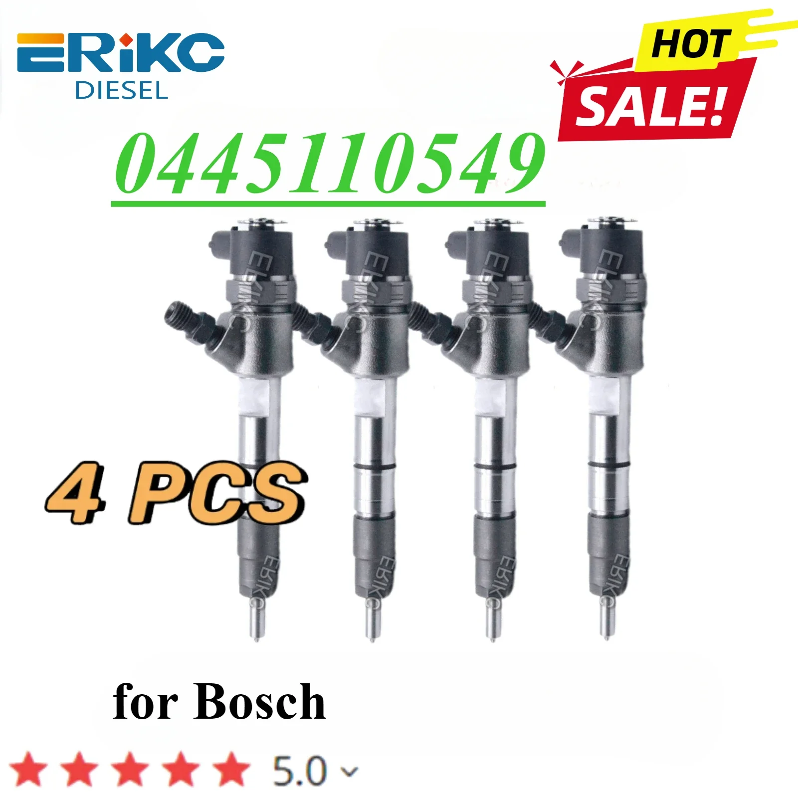 4 PCS 0445110549 Fuel Injector 0 445 110 54 9Common Rail Diesel Injection Assy 0445 110 549 For Bosch