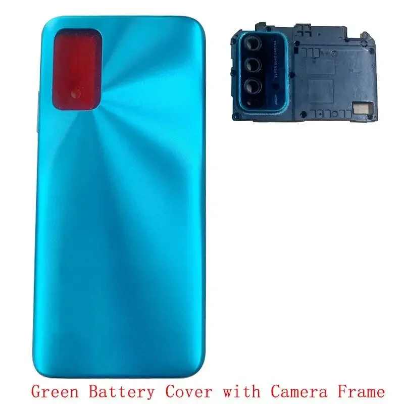 Back Cover For Xiaomi Redmi 9T Rear Door Housing Battery Cover with Camera Frame Replacement Parts