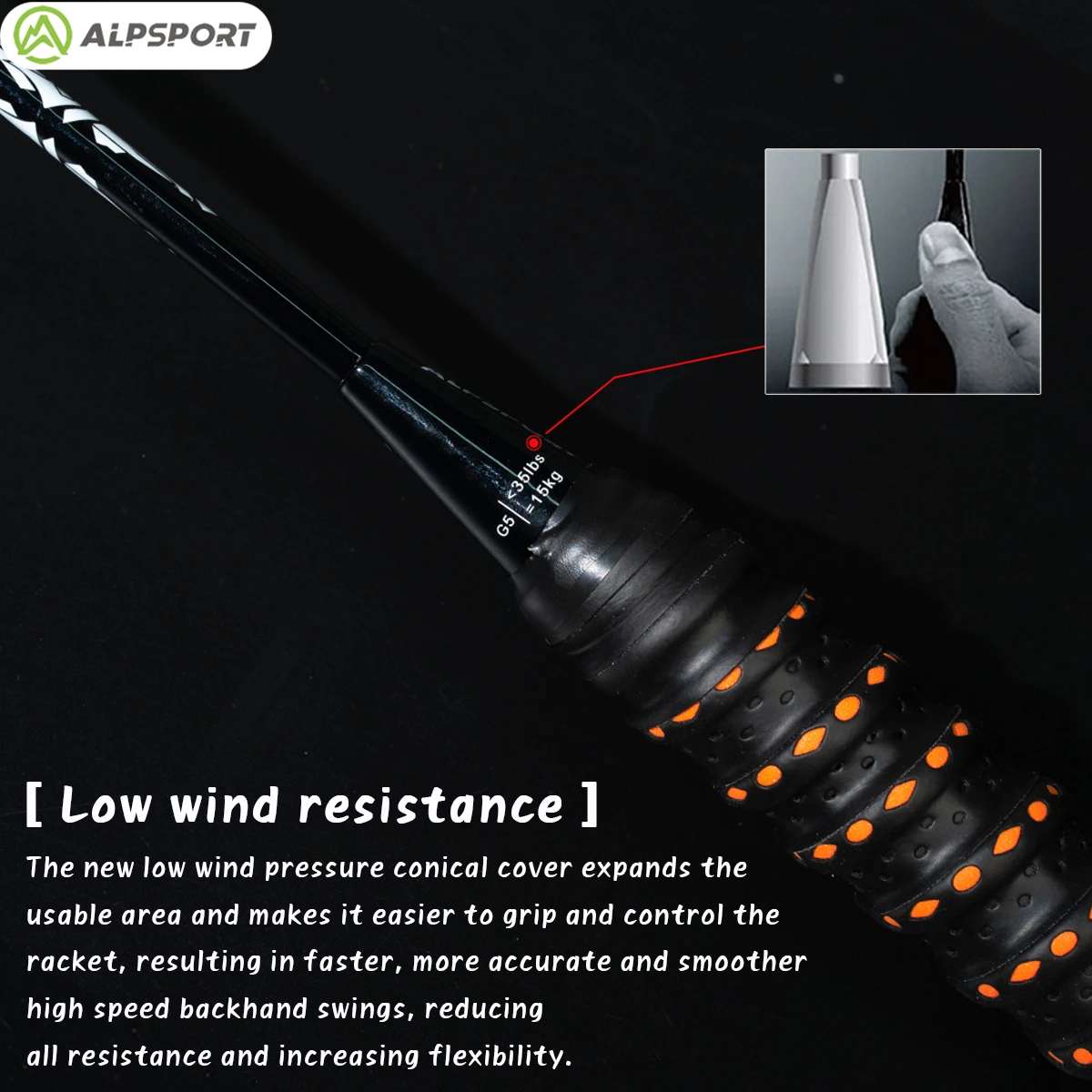 ALP ZY 4U G5 Eastic & Durable Badminton racket Maximum weight 38 lbs Professional Carbon Fiber + Titanium Badminton Racket