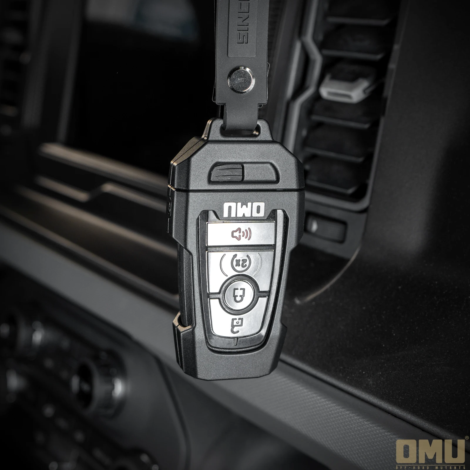 OMU 4x4 cubierta de aluminio para mando a distancia funda protectora para llave para Ford Bronco Raptor Edge Fusion Explorer F-150 llave inteligente 3/4 botones