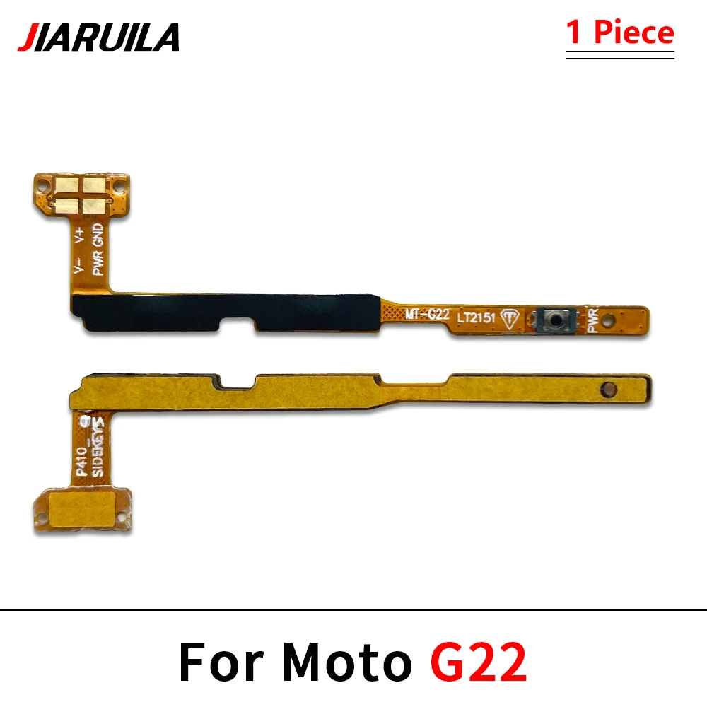 50Pcs, Power On Off Button Volume Key Button Flex Cable For Moto G22 G32 G52 G72 G82 G13 G23 G53 G73 G04 G14 G34 G54 G84