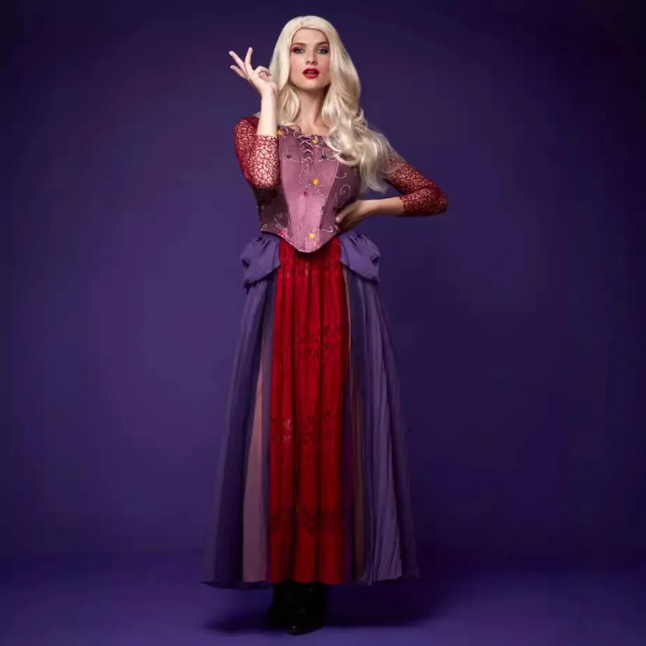 クリスマスコスプレ黒魔女ドレスコスチュームスーツハロウィンカーニバル中世魔女仮装パーティー Disfraz Mujer