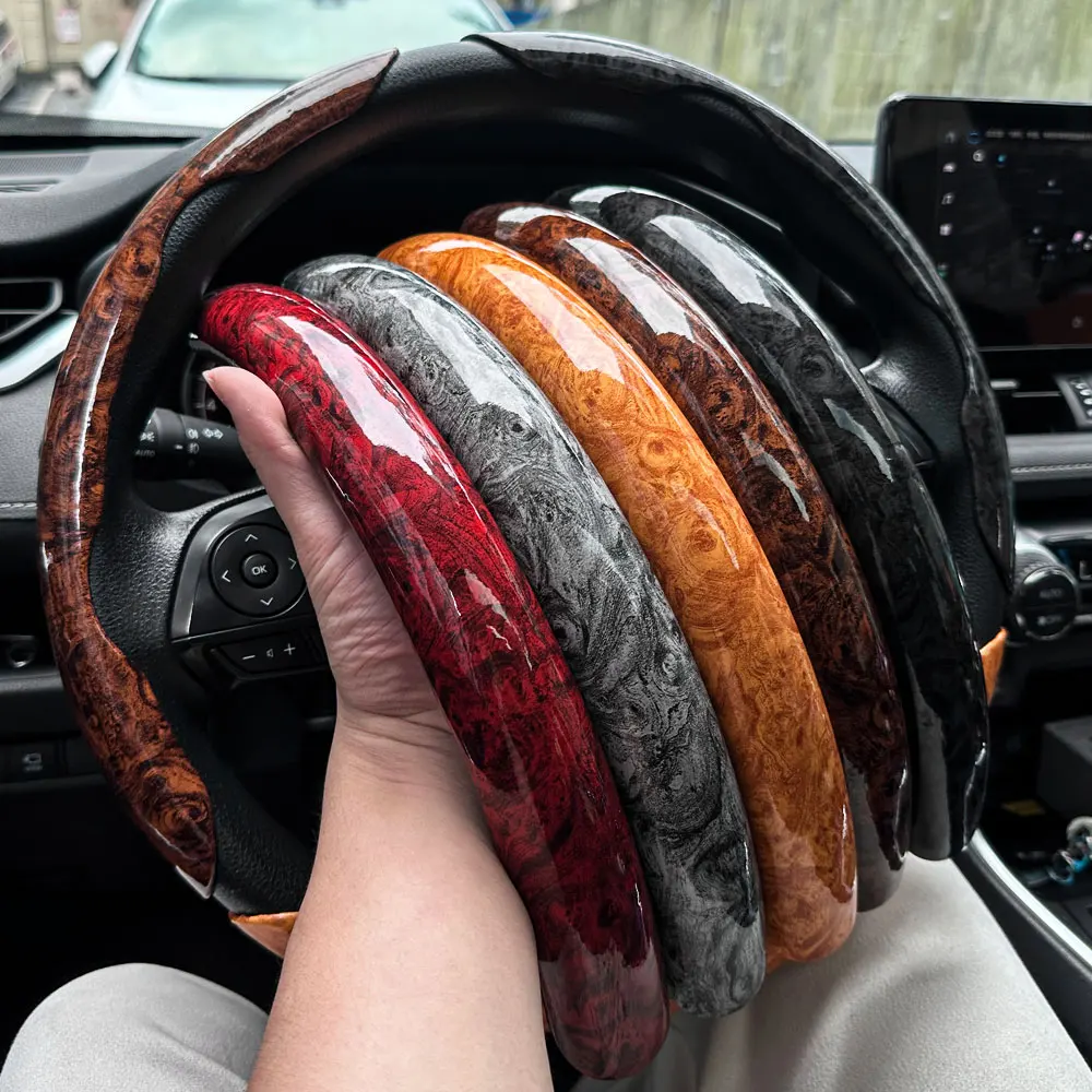 

1 шт., чехлы на руль автомобиля «сделай сам», усилитель из микроволокна, кожа, декоративные аксессуары для интерьера автомобиля, глянцевое углеродное волокно