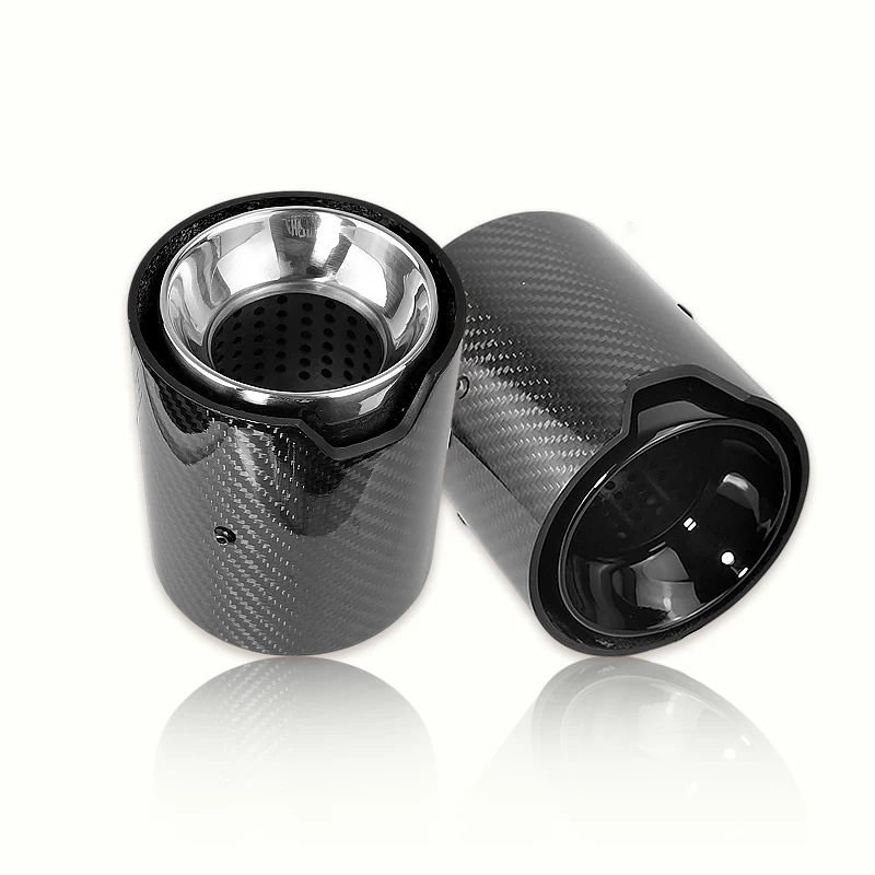

Factory Export M Performance Larger Size 105mm Outlet Carbon Fiber Black Exhaust Tips For Car Universal Modify Muffler Pipe