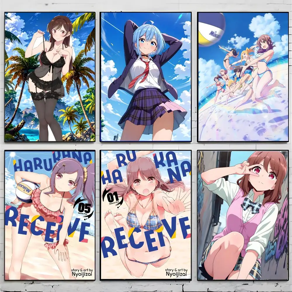 anime sports H-Harukana Receive Poster Superior Home Space  Indoor Decorative Art & Home Decor