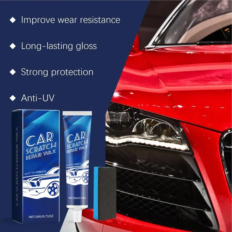 Car Paint Scratch Repair Scratch Car Polish Repair Car Wax Multi-Purpose Paint Scratch Remover Car Cleaning With Sponge For