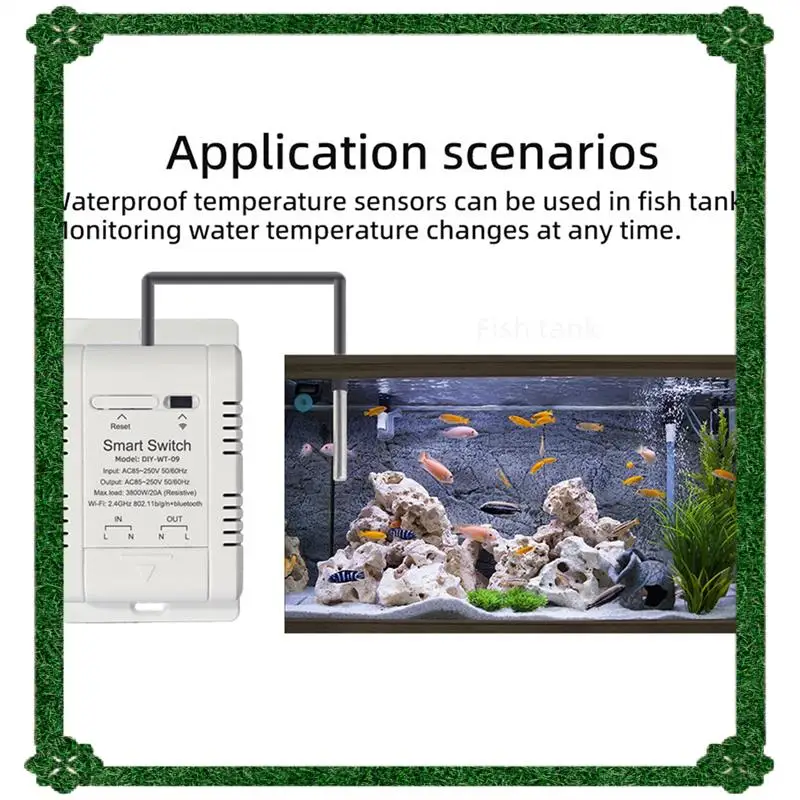 24-Hour Delivery 2X Ewelink Smart Temperature Switch WIFI 20A With Temperature Sensor Real-Time Temperature Monitoring For Fish