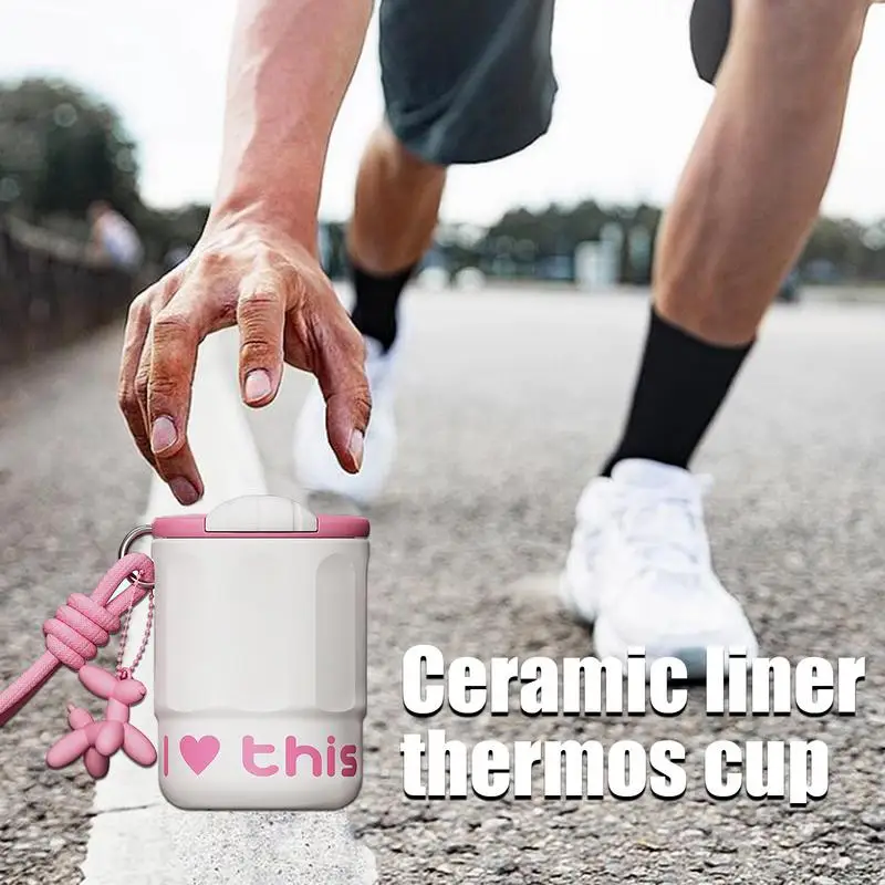 

Coffee Travel Mug Portable Thermos Cup Thermo Cartoon Stainless Steel Vacuum Cup Cute Portable Thermos Mug Leak-Proof with Lids