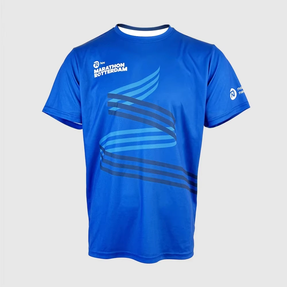 

2025 Latest Rotterdam Marathon Summer Mens Limited Edition T-Shirt Motorcycle Quick-Dry Marathoner Training Breathable Tee Tops