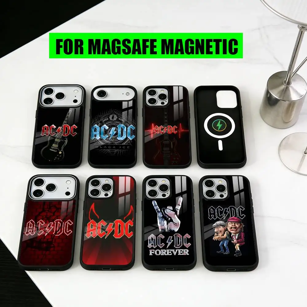 

Classic Rock B-Band AC-DC-es Phone Case For iPhone17,16,15,14,13,12,11 Plus,Pro Magnetic For Magsafe Wireless Charging