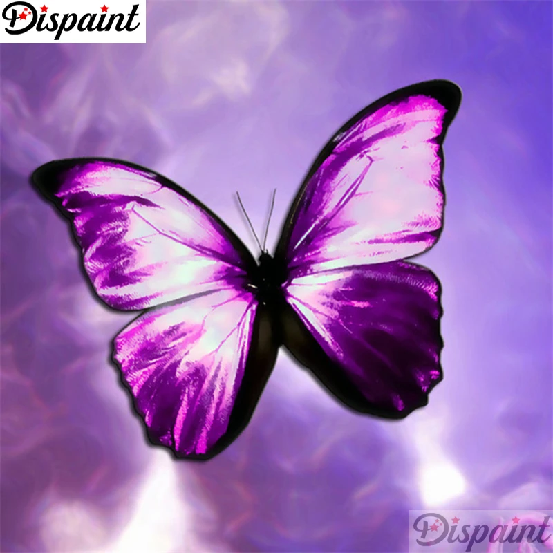 

Dispaint полная квадратная/круглая дрель 5D DIY алмазная живопись "фиолетовая бабочка" вышивка крестиком 3D домашний декор A11493