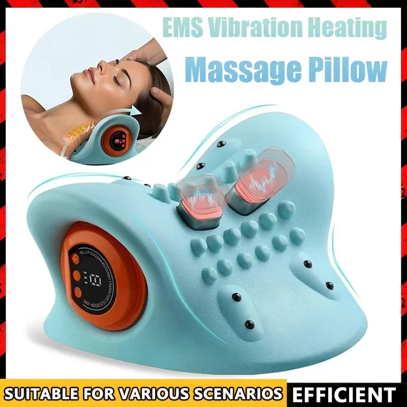 

Electric Cervical Massager Neck Stretcher Chiropractic Traction Head Acupoint Massage Pillow Shouder Body Massager