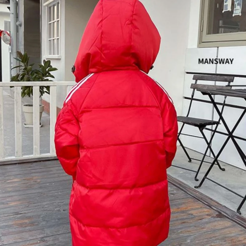 Girls Down Coat Jacket Cotton Windbreak 2023 Flowers Warm Plus Thicken Winter Skiwear Ten Degrees Below Zero Children\'s Clothing