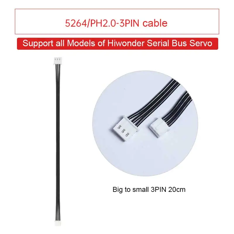 4pcs Bus Servo Cables for Hiwonder Bus Servo