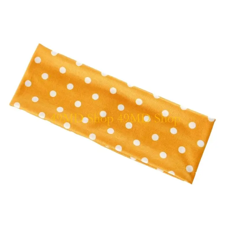 49MD Elastic Workout Hairband Dot Pattern Nonslip Hair Accessory Fashion Headwear