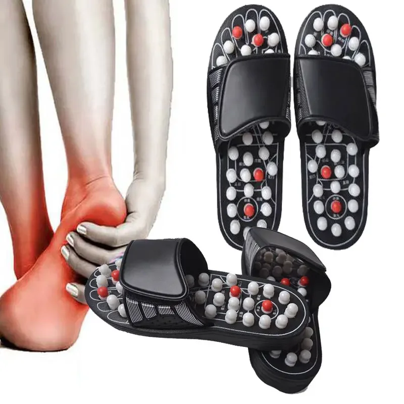 Feet Massage Slippers Foot Reflexology Acupuncture Therapy Massager Walk Stone Shoes Acupuncture Cobblestone Massageador Sandal