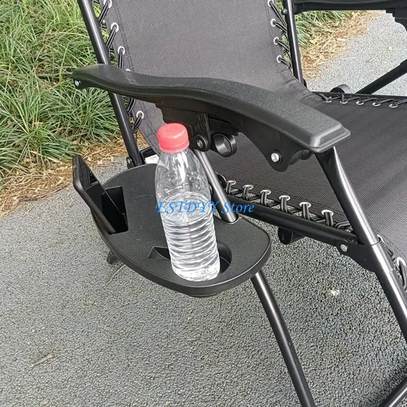 G6DE Oval Zeroes Chair Cup Holder Clip on Sides Recliner Cup Table Cup Holder