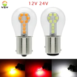1pcs 1156 BA15S P21W 1157 BAY15D P21/5W LED Bulb Car Brake Tail Stop Lamp 3030 Chips 18SMD Cars Signal Light 12V 24V