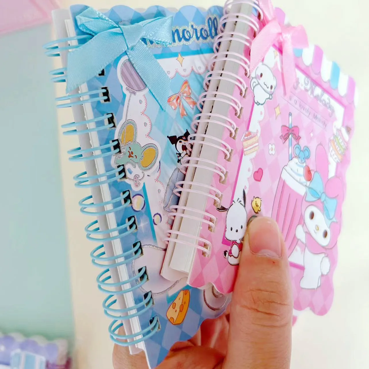 Sanrio Coil Book A7 High Face Value Kuromi Rollover Lace Student Diary Book Portable Pocket Book Notebook Wholesale