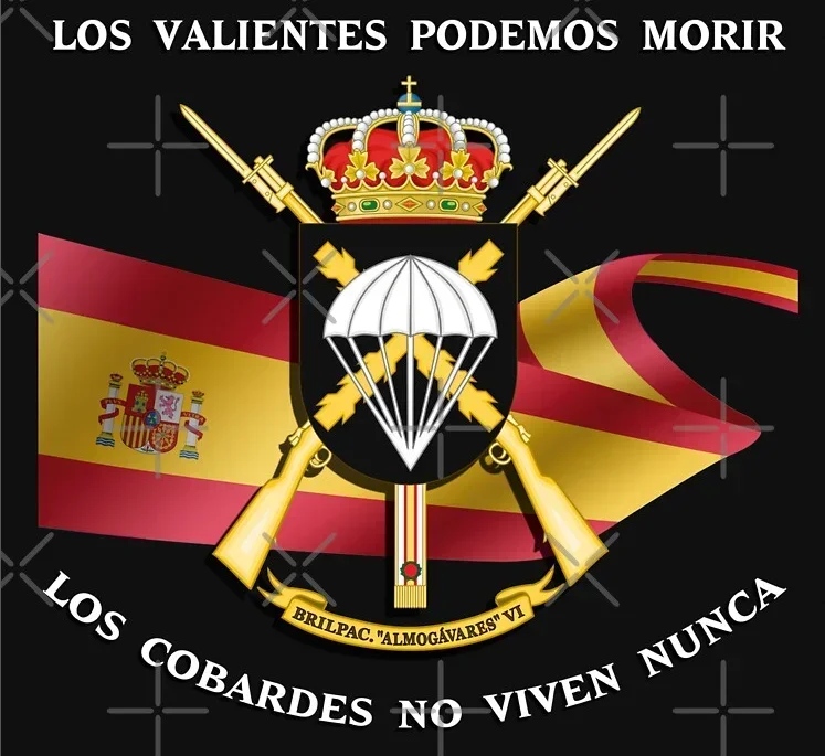 Brave (BRIPAC) Classic Spain Flag Spanish Paratrooper Brigade T Shirt. Short Sleeve 100% Cotton Casual T-shirts Loose Top S-3XL