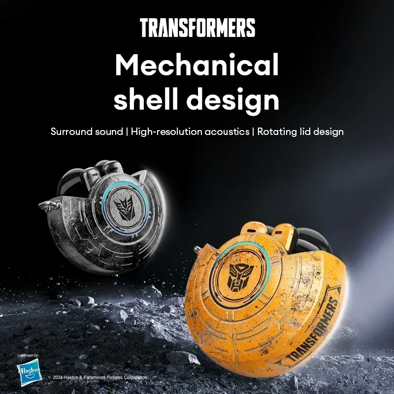 TRANSFORMERS TF-T31 Alloy Material Earphones Bluetooth HiFi Surround Sound Noise Reduction Dual Mode Headphones Combat Style