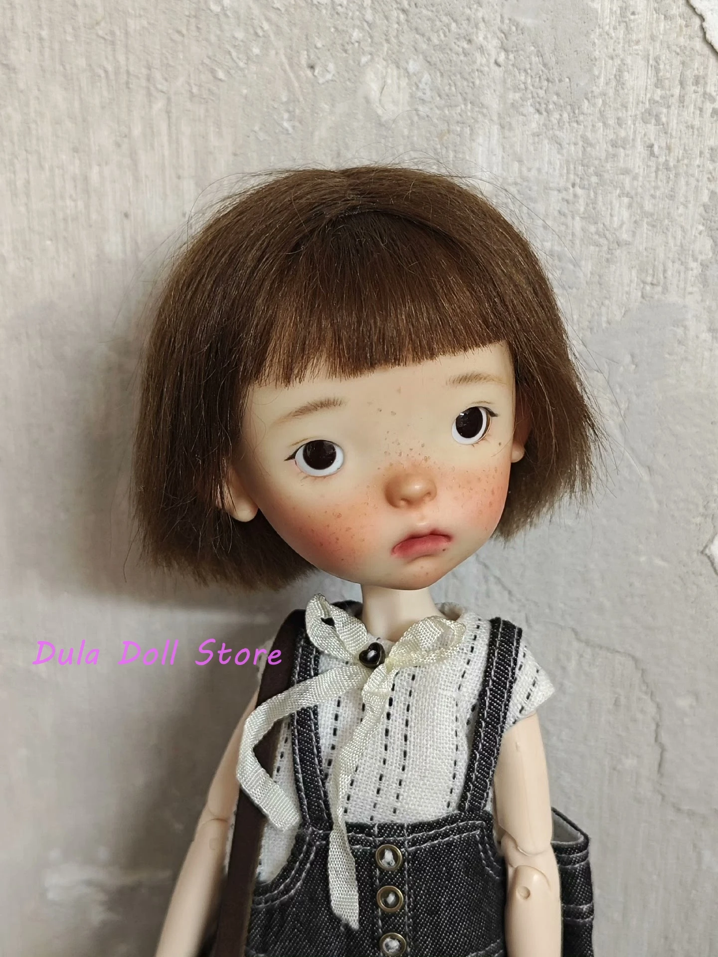 Dula Doll Wigs for Landoudou Landazz  Blue bean 6 points 16cm head circumstance