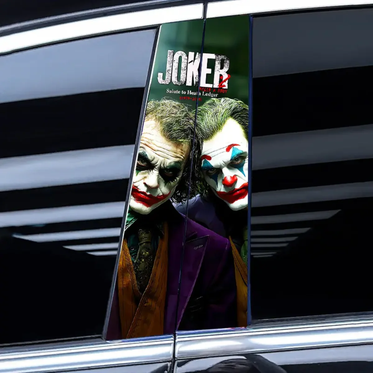 

Забавные автомобильные наклейки, солнцезащитный крем B-стойки, сделай сам, авто центральная колонна, царапины, мультяшные декоративные наклейки, Джокер, автоаксессуары