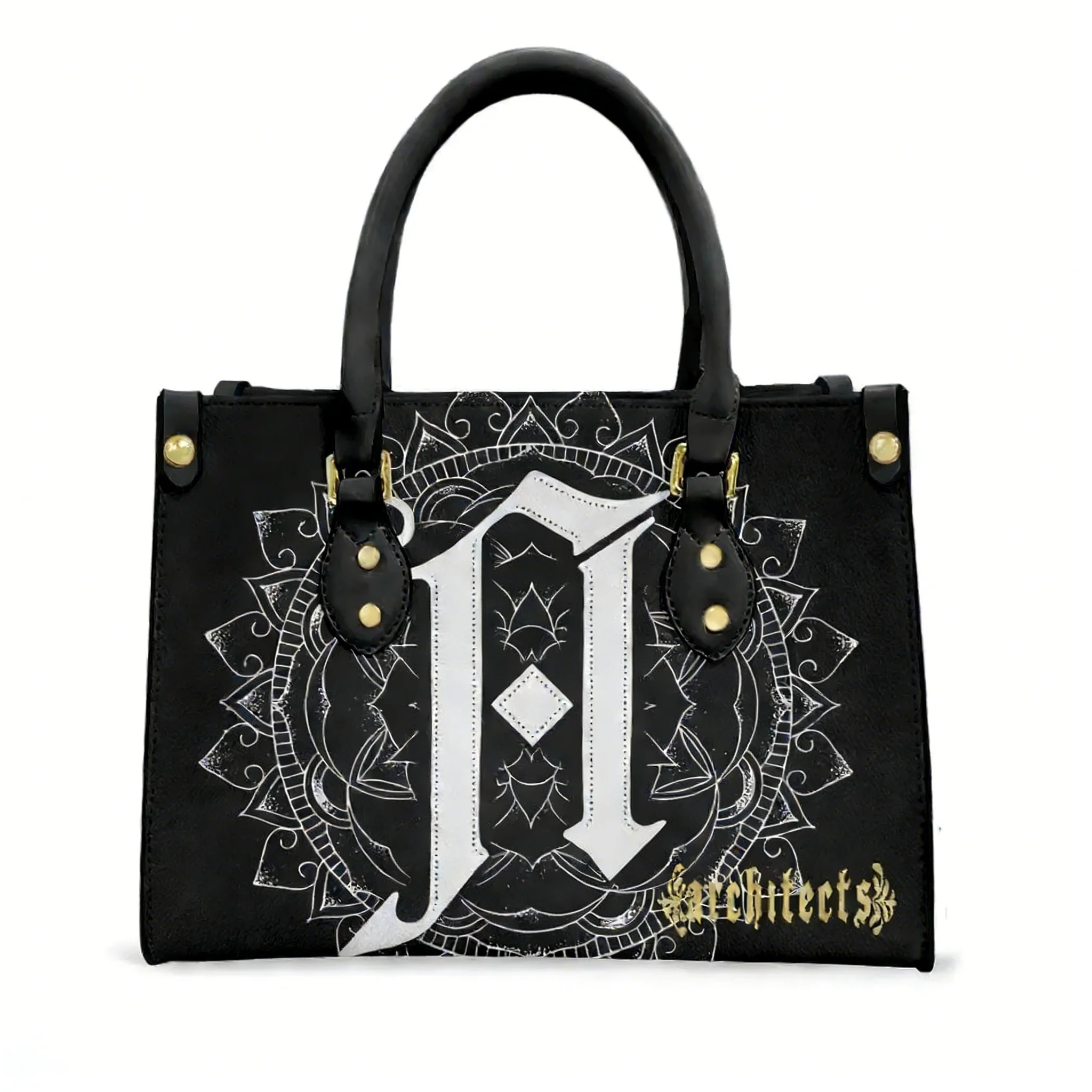 

Architects British band Tote Bag Purse Womens Mens Personalized Text Image PU Leather Handbag Business Shopping Gift Bags