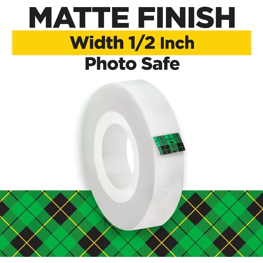 Magic Tape Invisible for Home Office and Back to School Use in College Classrooms 3 Rolls of Transparent Adhesive Tape for Seam