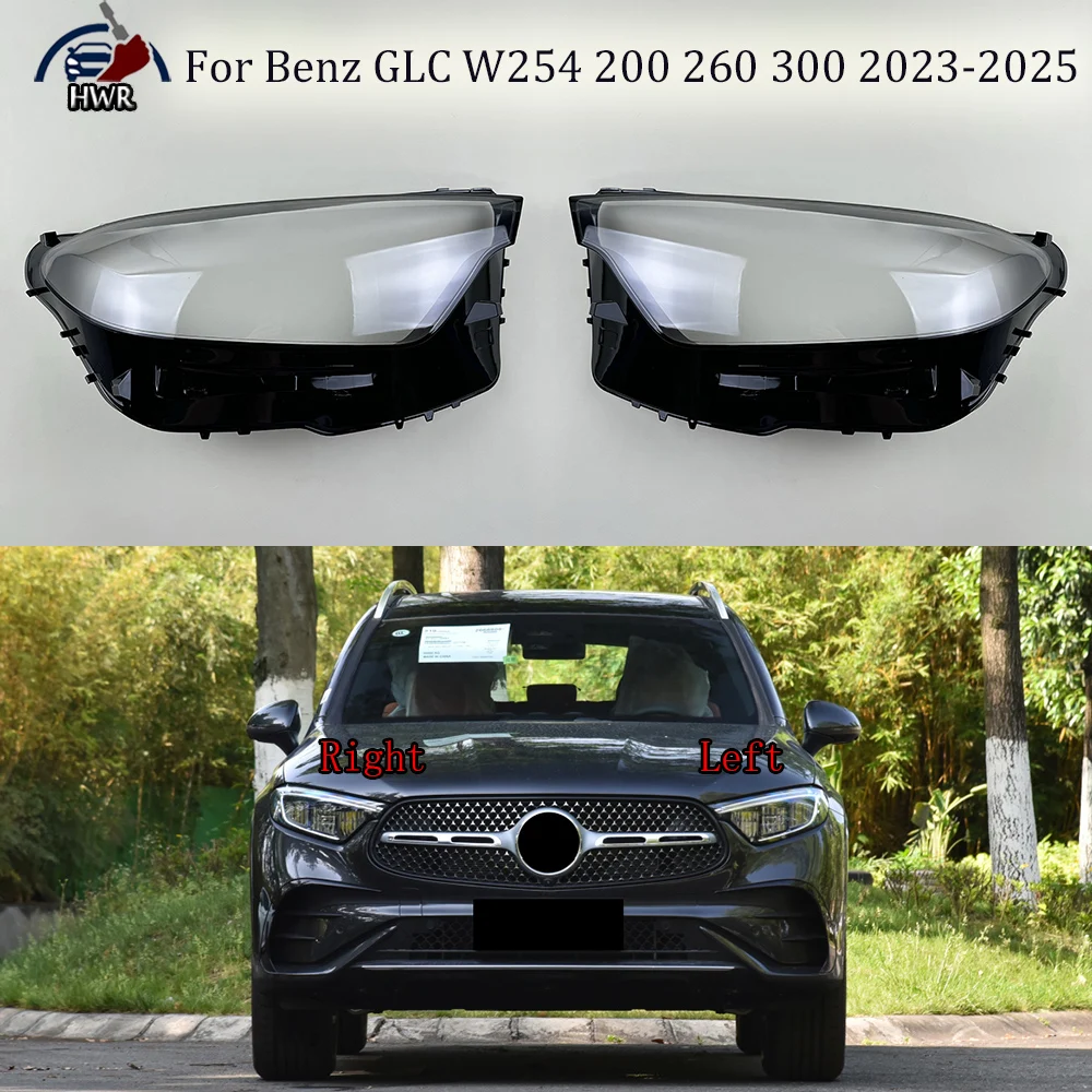 

Headlamp Cover Transparent Headlight Lens Plexiglass Replace Original Lampshade For Benz GLC W254 200 260 300 2023 2024 2025