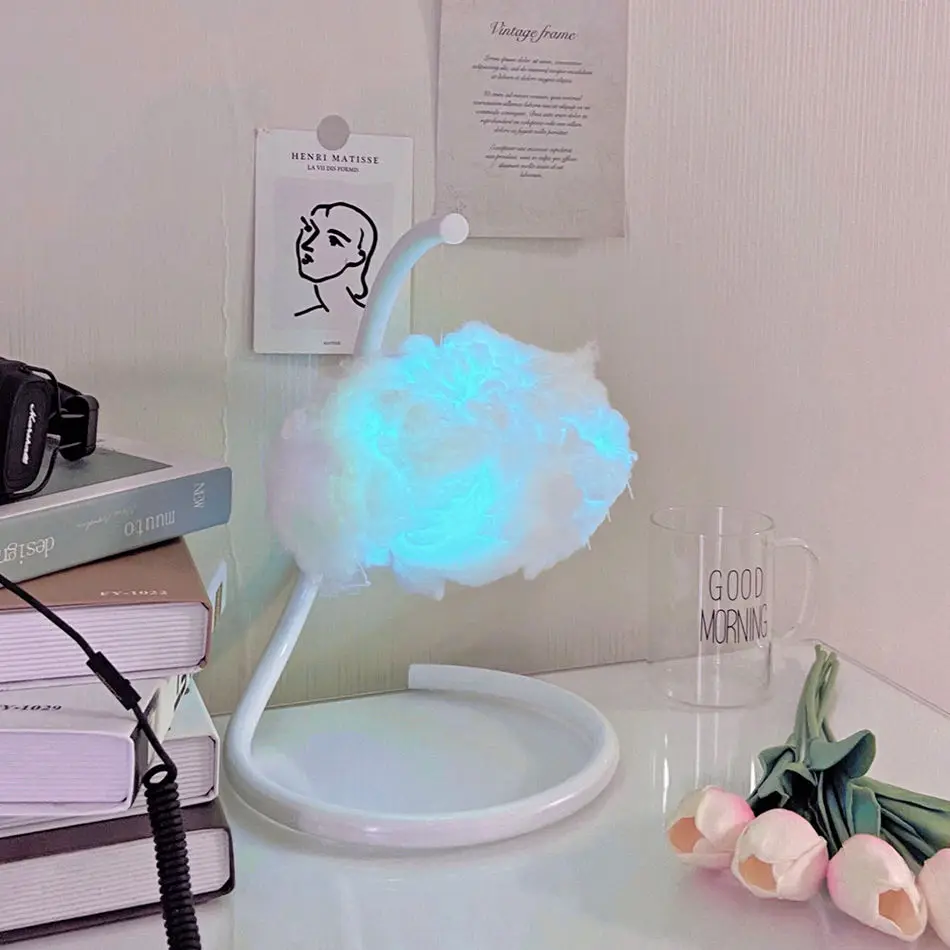 

Bring a Sense of Tranquility to Your Bedroom with the Cloud and Mist Creative Photo Bedside Lamp - Perfect for Nighttime Reading