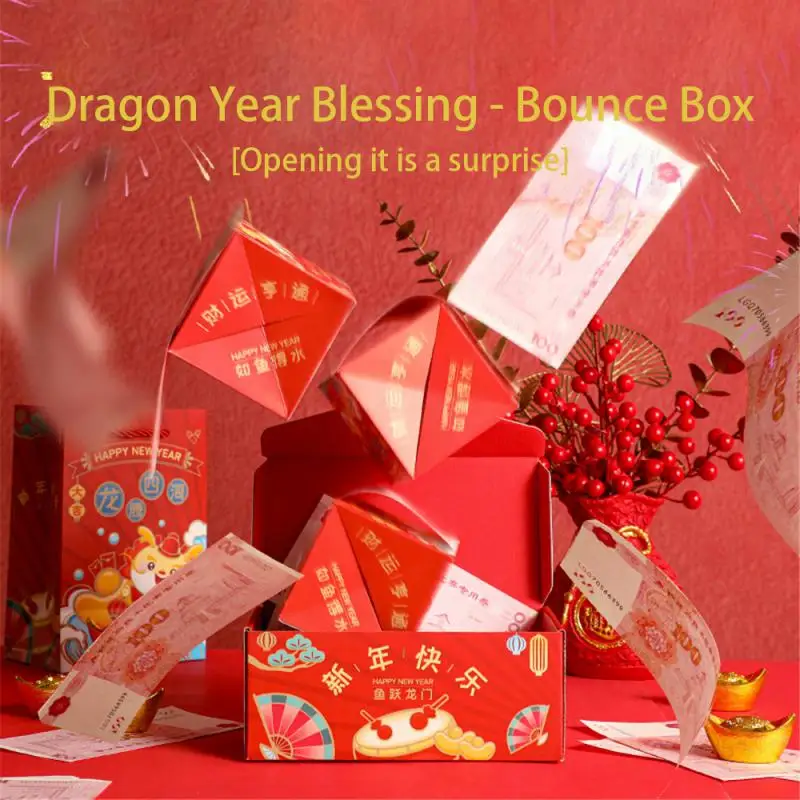 Bounce Rode Envelop Happy Birthday Creatief Patroon Lentefestival Decoratie Levert Verrassing Rode Envelop B Suit Jump Box