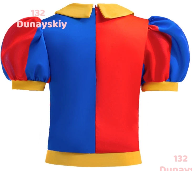 Vestido de verano para niños, disfraz de Cosplay de Pomni increíble, Top Digital de princesa para niñas, falda tutú y bolsa, Carnaval de Halloween para niños