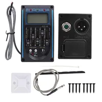 EQ de 4/5 bandas con preamplificador de guitarra eléctrica, pastilla piezoeléctrica, afinador LCD para guitarra acústica