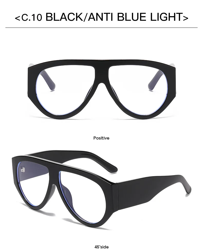 Vintage Übergroße Ovale Blaulichtfilter-Brille für Damen Neue Mode Leoparden-Computerbrillengestell Damen-Sonnenbrille – Detail 5