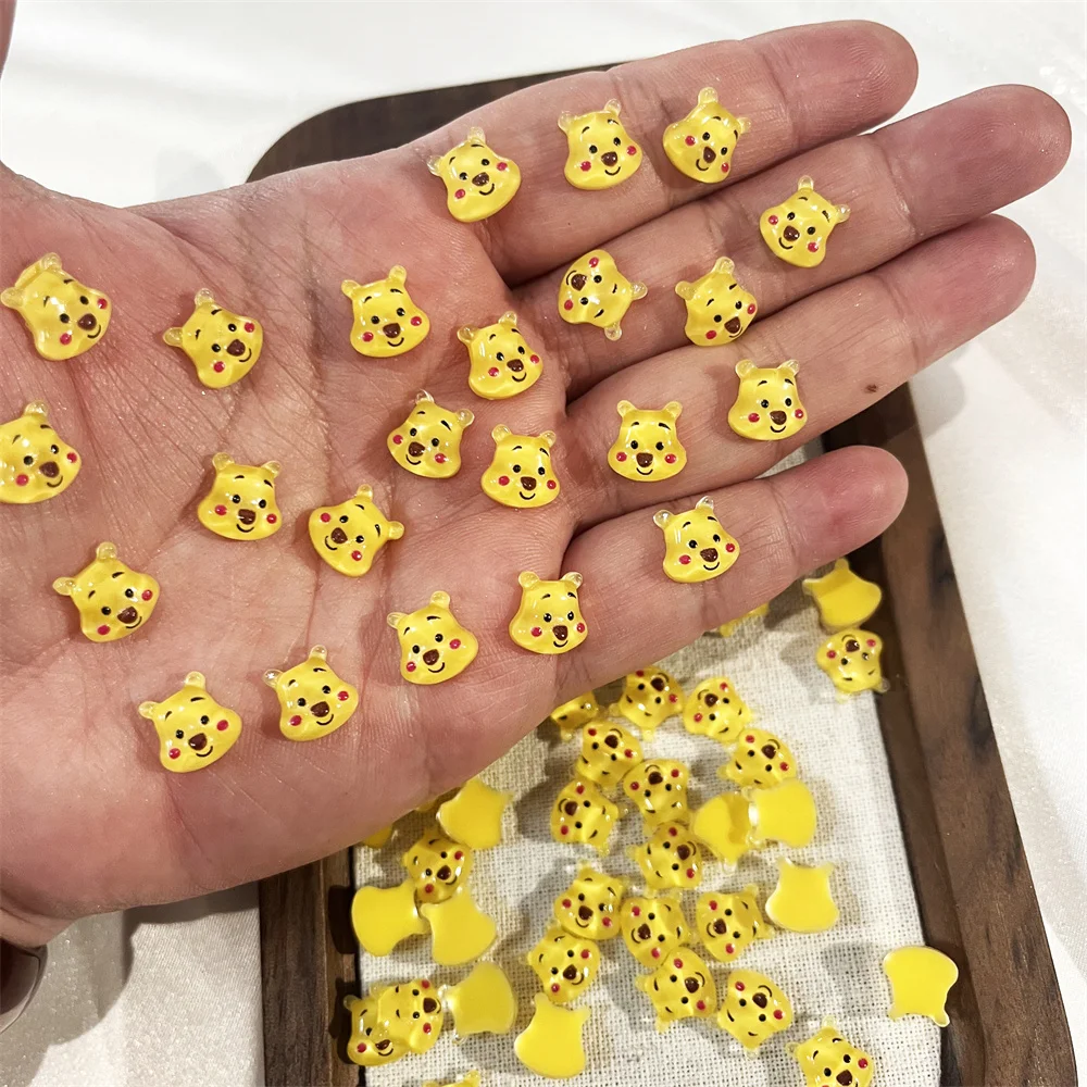 50 stuks 3D Cartoon Mini Stitch & Schattige Beren Nagel Charmes 10x13mm Hars Stitch Angel Nail Art Kawaii 3d Blauwe Stitch Manicure Onderdelen *(*