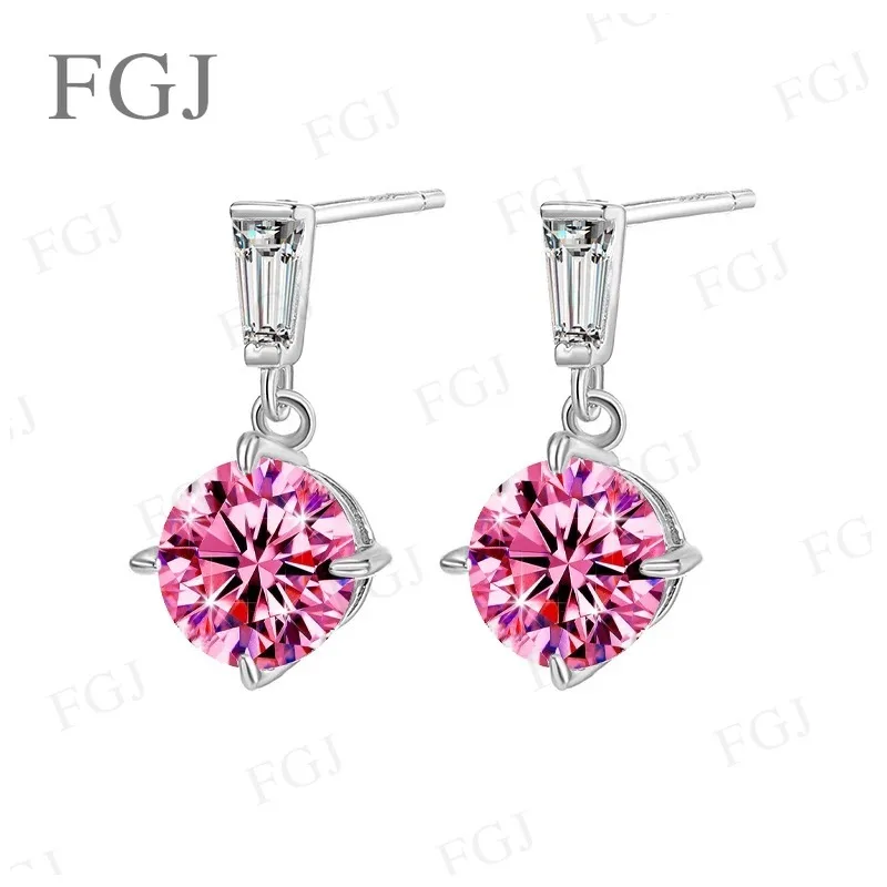 2ct Moissanit-Ohrringe S925 Sterling Silber Ohrstecker Damen-Modeschmuck Mit Zertifikat Feiner Schmuck Jubiläumsgeschenk – Detail 6