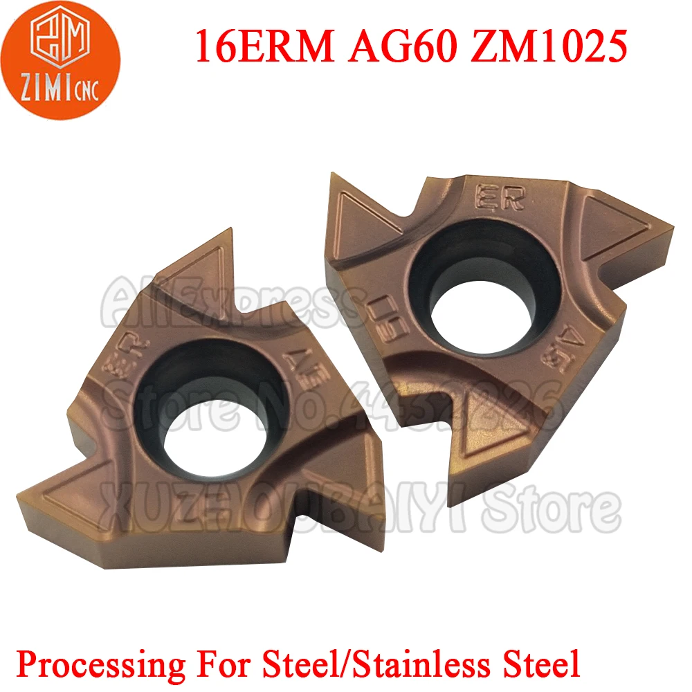 10 шт. 16ERM AG60 ZM1025 16ERM AG 60 16ERMAG60 карбидные резьбовые вставки токарные инструменты резак токарный станок лезвие для нержавеющей стали